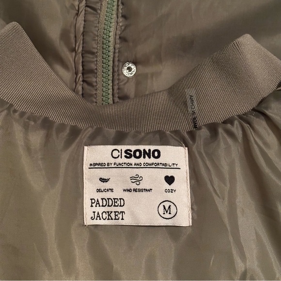 Ci Sono Women’s Sage Green Bomber Jacket, EUC - Picture 15 of 15